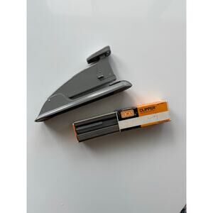 Vintage Swingline No. 4 Speed Stapler Industrial Gray Art Deco with Staples